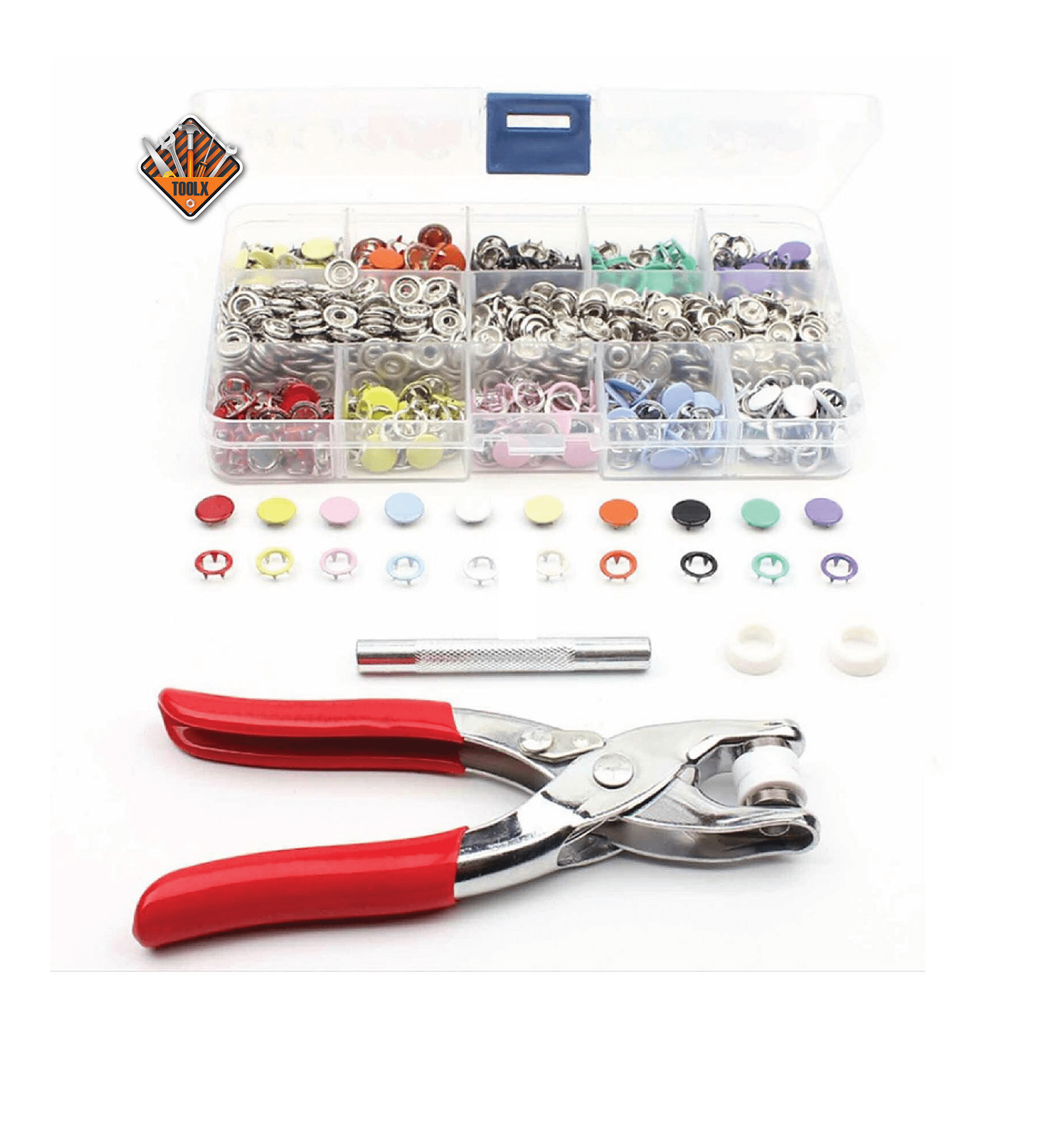 Pince à bouton pression,100pcs de boutons